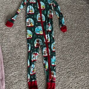 Little Sleepies Green and Red Festive Footies